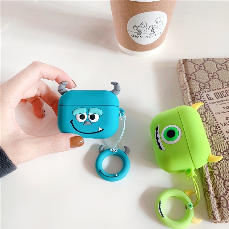 Casing Soft Case Silikon Motif Kartun Monster 3d Untuk Airpods I13 Pro