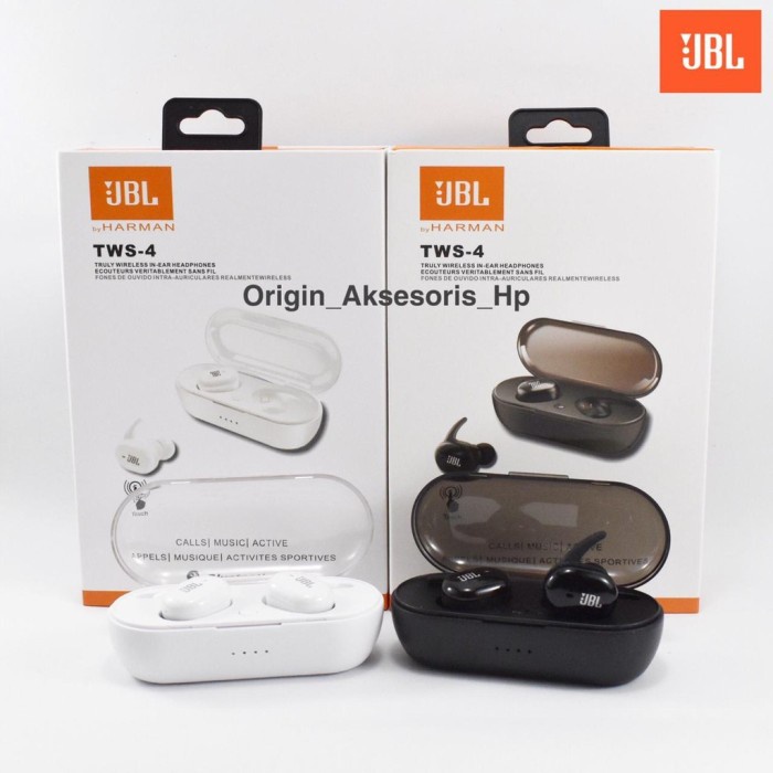 Headset Bluetooth JBL Tws 4 Wireless Bluetooth Earbuds Tws-4 Tws4