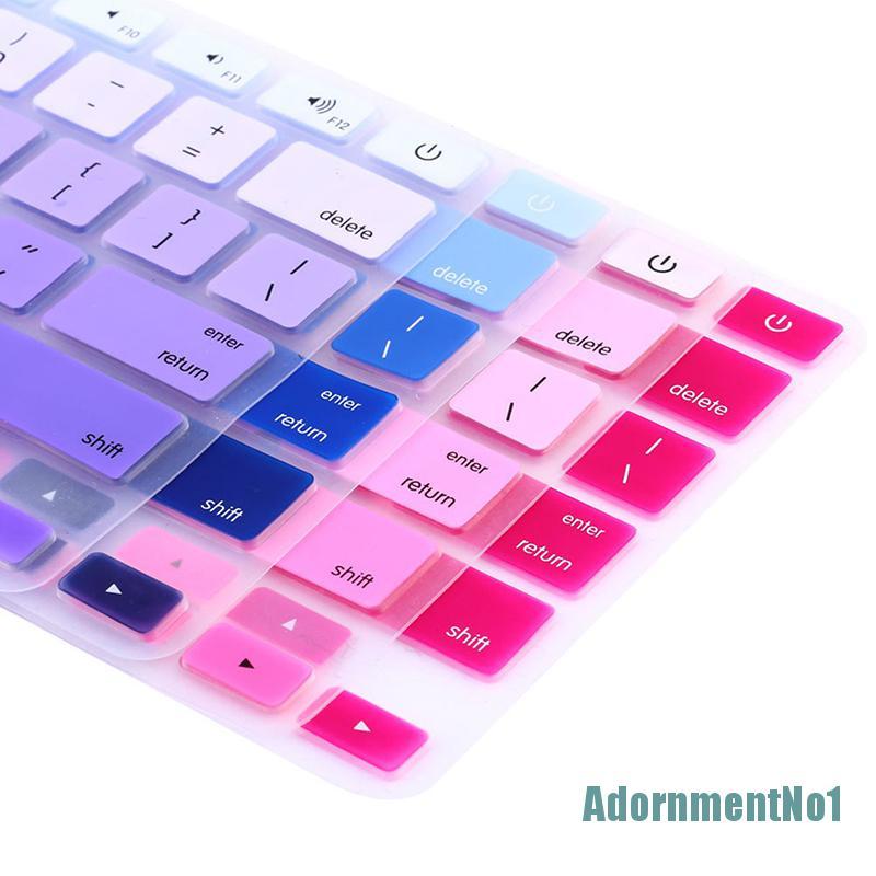 [AdornmentNo1]Rainbow Silicone Keyboard Case Cover Skin Protector for iMac Macbook Pro 13&quot; 15&quot;