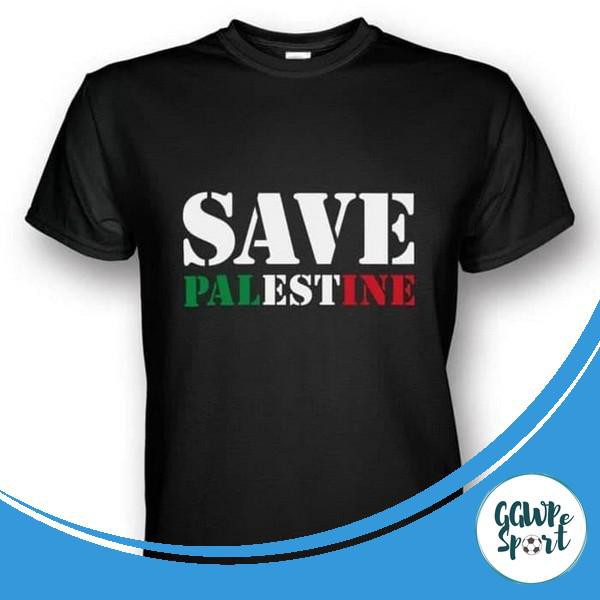 Kaos Distro Premium Save Palestine Baju Distro Islami Palestina Katun Combed 30S Kualitas Terbaik