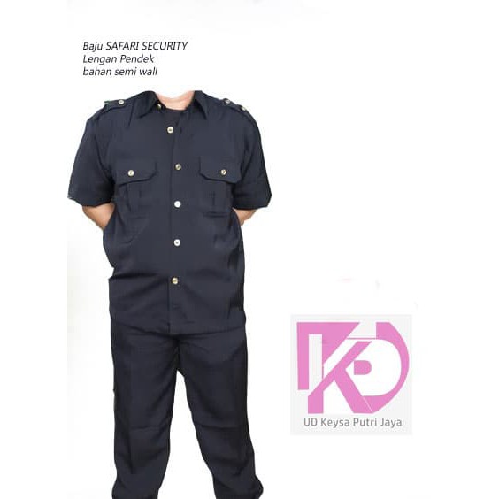 Terbaru  Baju Safari Security/ Stelan Safari / Baju Satpam / Safari Pendek