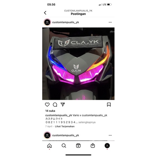 paket alis running+devil+saklar+stiker Vario led old