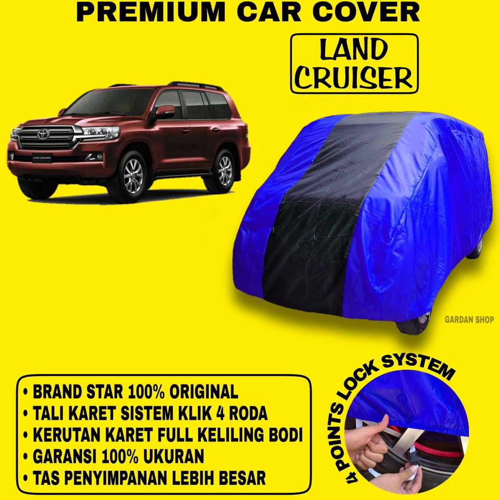 Body Cover LAND CRUISER BIRU HITAM Penutup Bodi Mobil Land Cruiser Waterproof PREMIUM