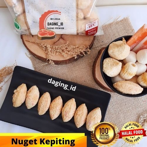 

NUGGET KEPITING ( Paket Steamboat / Suki /Shabu-Shabu ) 250 gr GRATIS 1 PCS MASKER