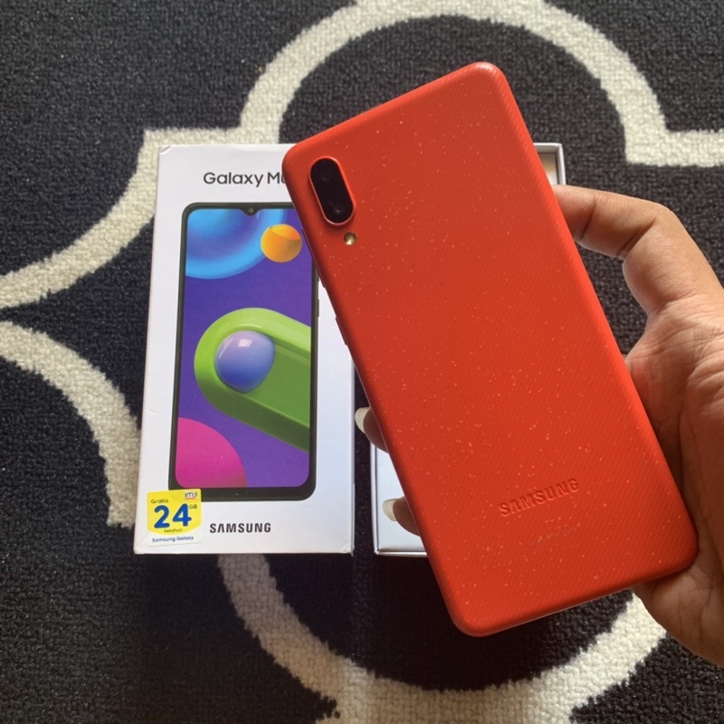 samsung M02 ram 2gb intenal 32gb second fullset bekas pakai