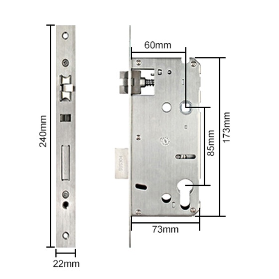 KUNCI PINTU Mortise Lock Set Digital Lock Body  door mortise