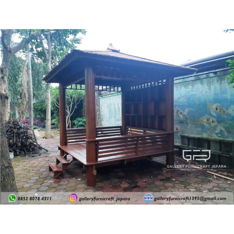 Gazebo Outdoor 250x250 Coconut Wood