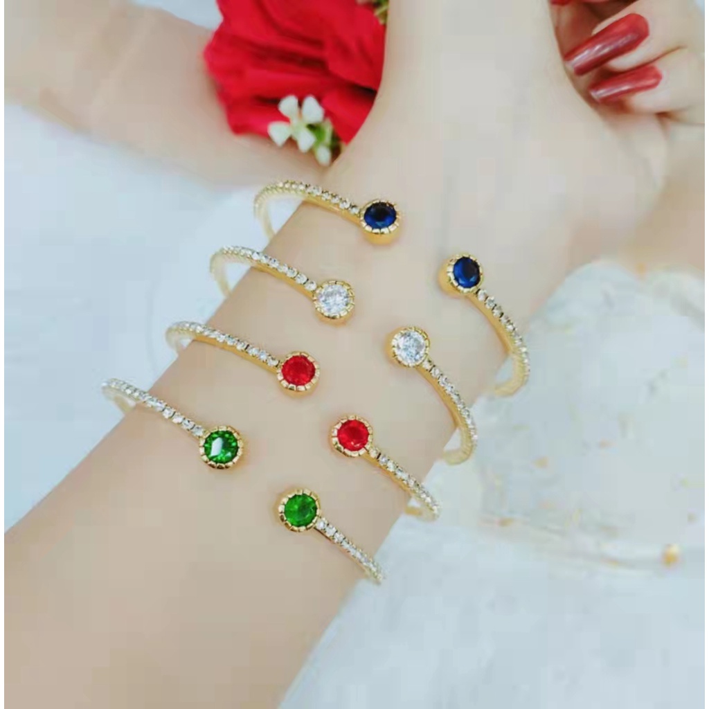 Gelang Xuping Permata Lapis Emas 24K L40