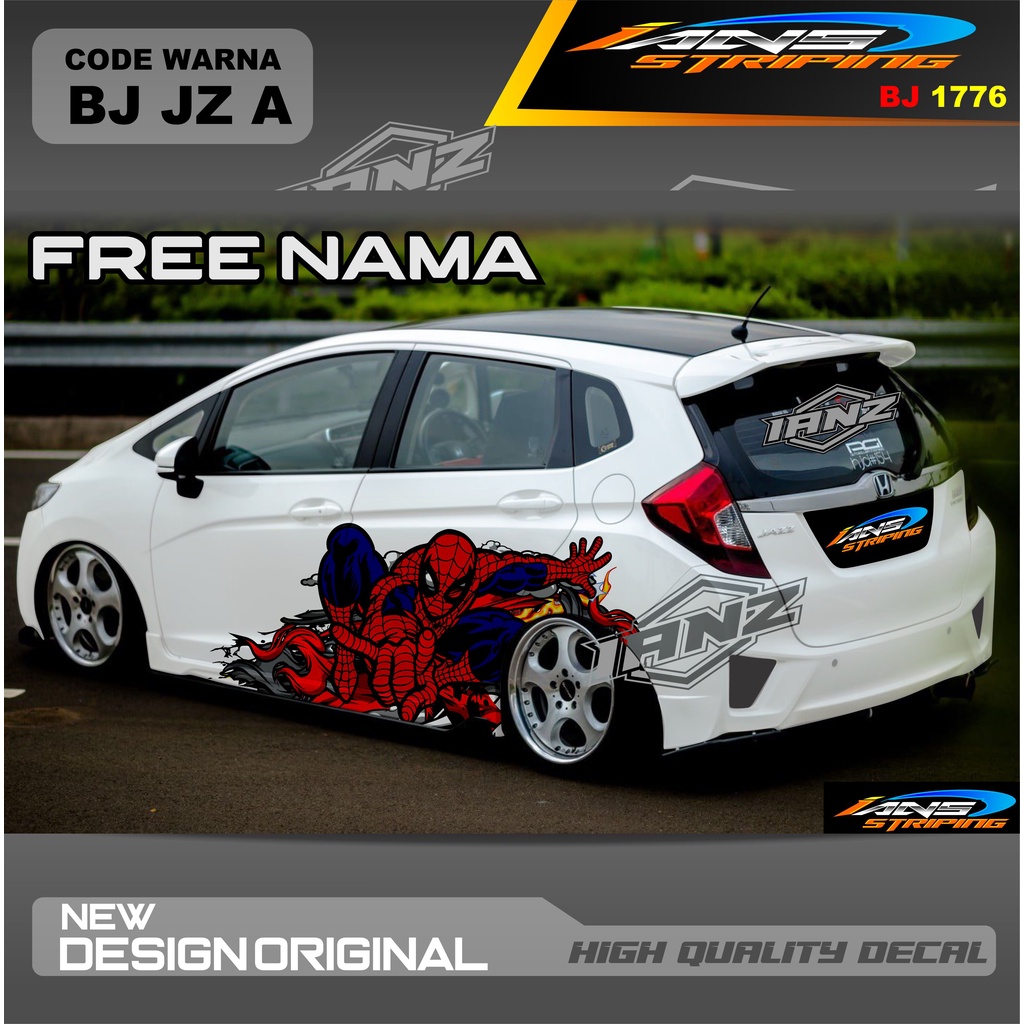 DECAL STIKER MOBIL HONDA JAZZ  AYLA AGYA AVANZA SWIFT YARIS / STIKER MOBIL DECAL MOBIL / STIKER VARIASI MOBIL AGYA AYLA JAZZ SITI CITY / DECAL STIKER MOBIL