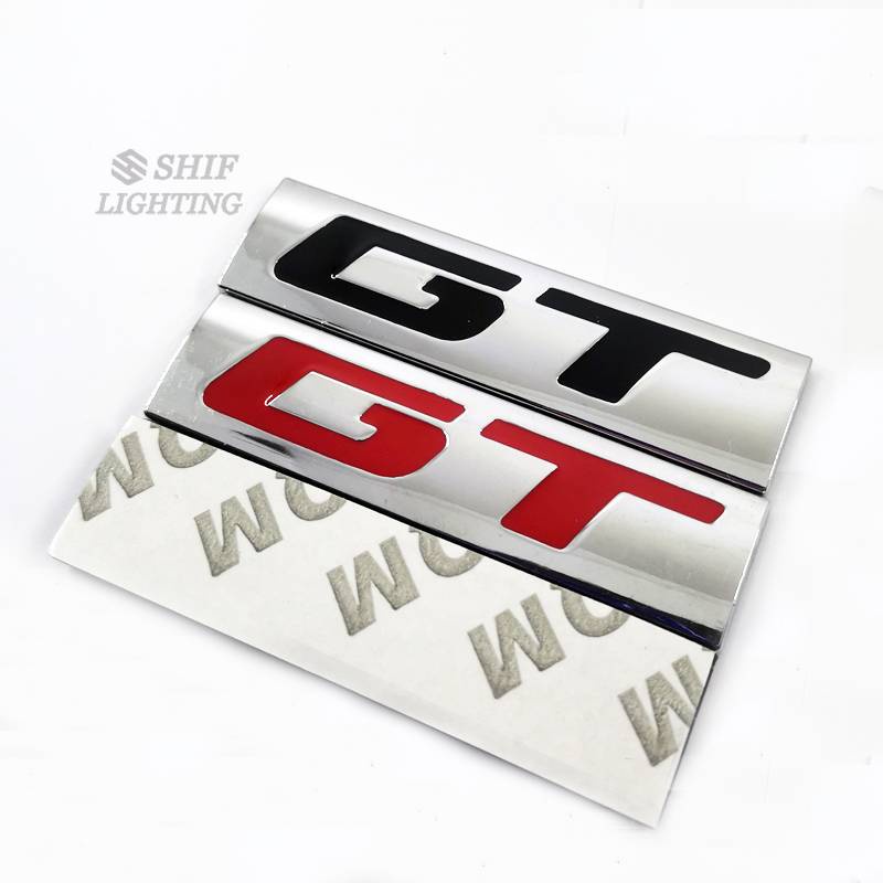 1pc Stiker Emblem Metal Logo Gt Pengganti Untuk Bagasi Belakang Mobil Universal Gt