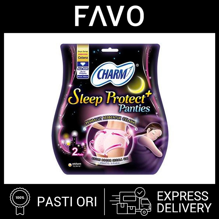Pembalut Wanita - Charm Sleep Protect Pembalut Celana All Size - 2 Pcs