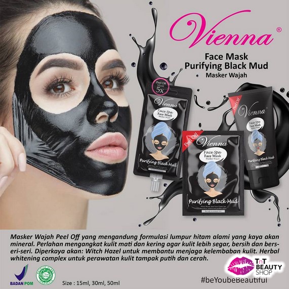 Image of VIENNA Face Spa Peel Off Mask Purifying Black Mud 15ml Sachet - 1 Sachet #5