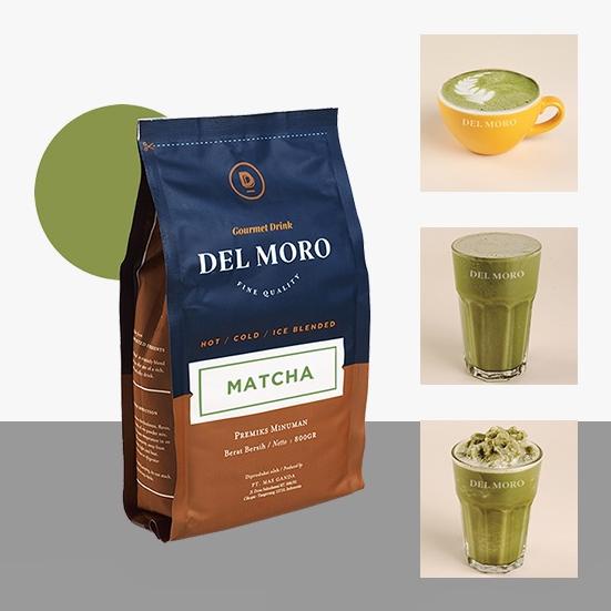 

[COD] DELMORO Matcha 800gr - Bubuk Serbuk Minuman Green Tea Latte Drink 3in1 [COD]