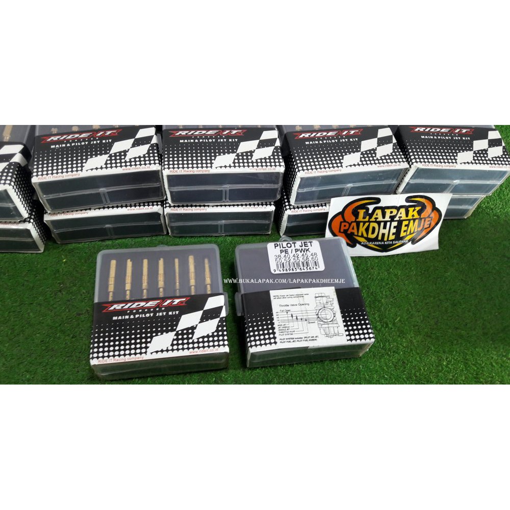 BARU PILOT JET PE PWK PWL NINJA R TIGER GL MERK RIDE IT ORIGINAL 1 SET