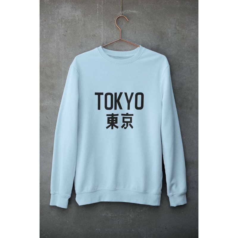 Sweater TOKYO Japanese Big Size S - XXXXXL(6XL) Sweatshirt OVERSIZE Crewneck Harajuku Kawaii Comfy Pria Wanita Jumbo 5XL 4XL 3XL 2XL XL L M