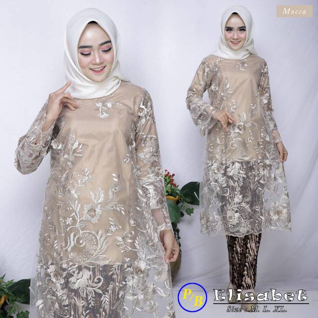 Aneka Model Kebaya Brokat Modifikasi 2019 Kebaya Modern Set Kebaya Tunik Brukat Tulle Kebaya