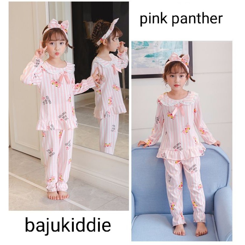 BAJU TIDUR ANAK KOREA / PIYAMA ANAK IMPORT / DASTER ANAK LENGAN PANJANG CELANA PANJANG IMPOR JUMBO