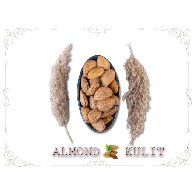 kacang Almond kulit panggang 1kg | rasa susu | milk flavor