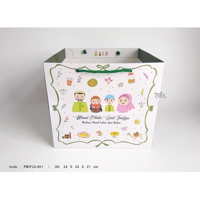 

(TERLARIS) PaperBag lebaran idul fitri hari raya 24x24x21 (PBIF24-001)