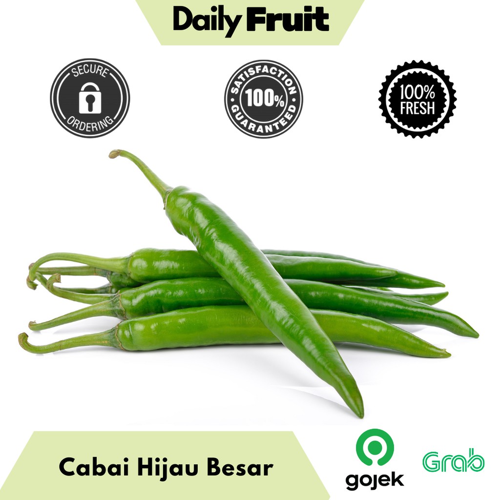 

Buah Cabai Cabe Hijau Ijo Besar Gede Fresh Segar Jakarta