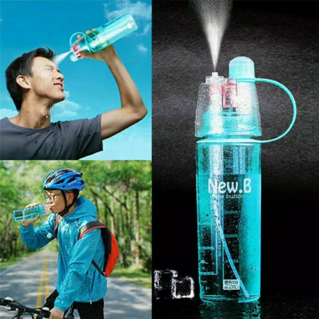 Botol Minum Sport dengan Tombol Spray
