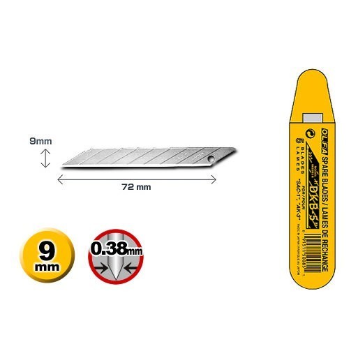 

Jual Refill Cuter 9Mm Spare Blade For Graphic Cutter Dkb-5 Olfa Diskon