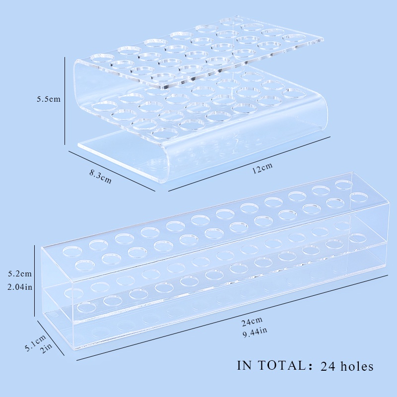 Wadah Sikat Bulu Mata Sikat Alis Tabung Display Stand Pinset Holder Acrylic Transparan Alat Kecantikan