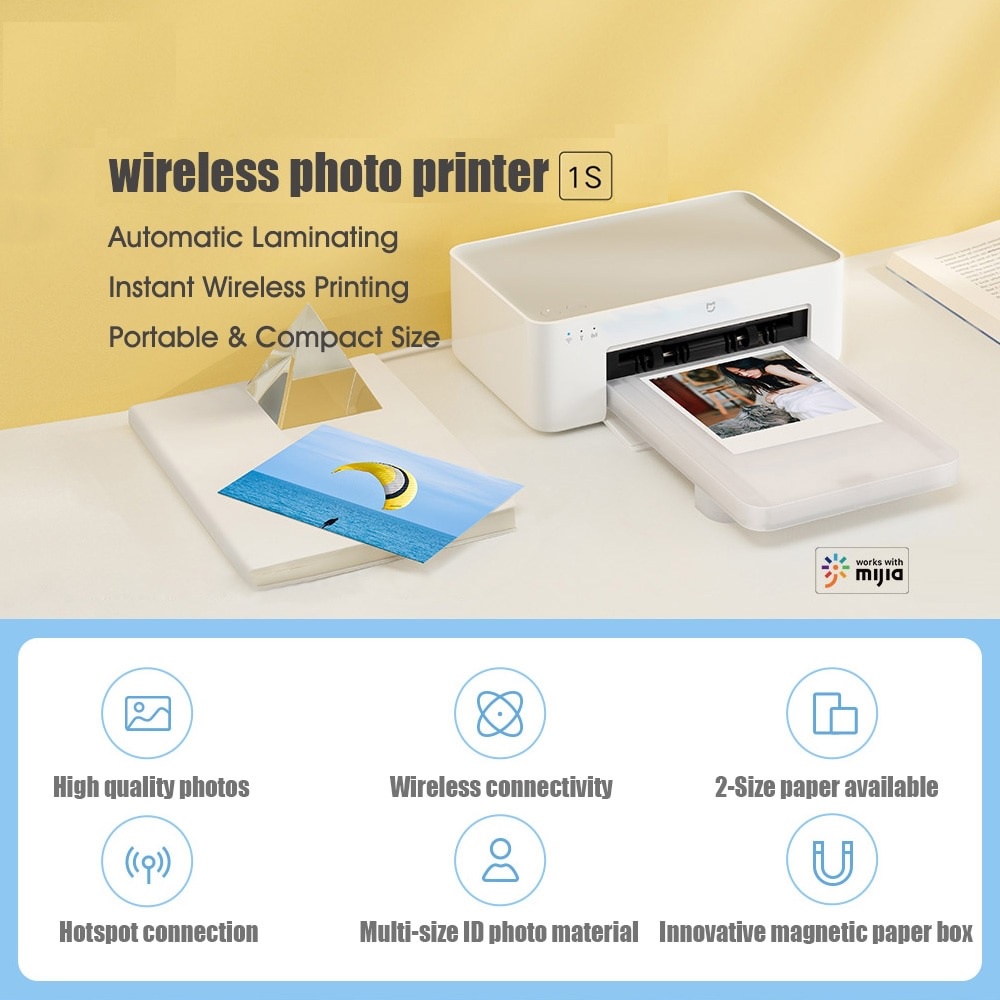 MIJIA Wireless Photo Printer 1S - Smart Color Printer 2nd Generation