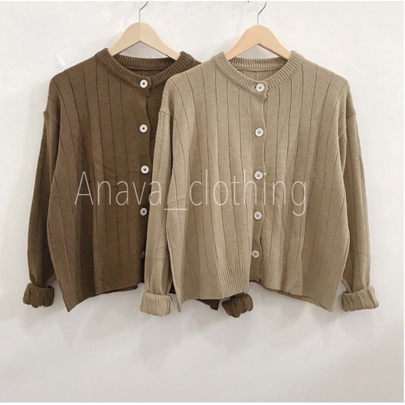 ANAVA. GEA CARDIGAN OVERSIZED KARDIGAN RAJUT OVERSIZE WANITA PREMIUM JAKET TEBAL KOREAN STYLE PANJAN
