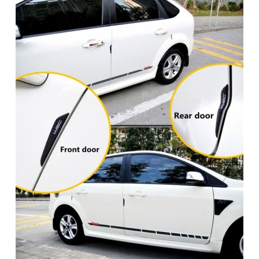 Stiker Bumper Guard Mobil / Pelindung Pintu Mobil Silicon Carbon