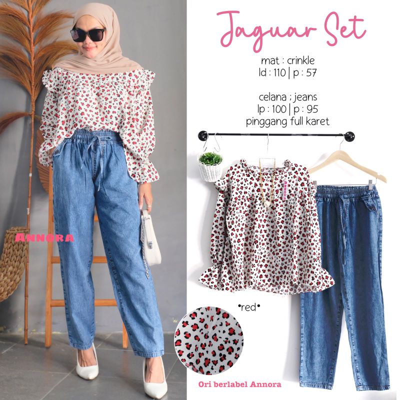 JAGUAR SET + (READY STOCK BLACK) KIREI SET ori by ANNORA