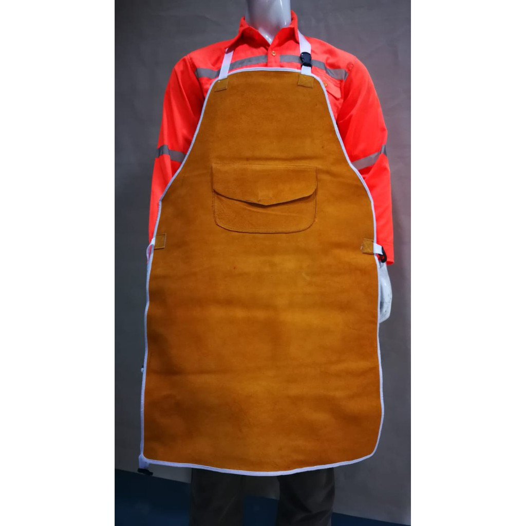 YUTAKA WELDING APRON Warna TAN/apron dada kulit tan