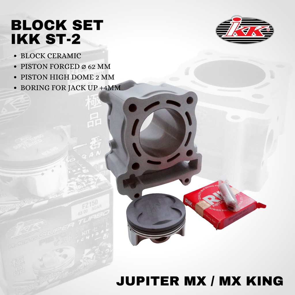 Blok seher IKK jupiter mx mx king vixion ST-2 up 4mm boring 62mm