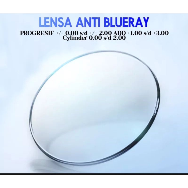 paket lensa progresif anti bluray /gosok plus minus clinder
