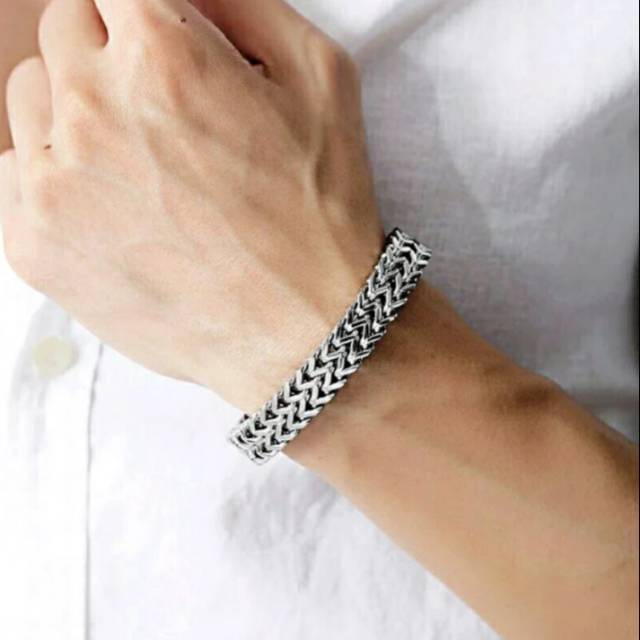 Gelang Pria Titanium Rantai 316L