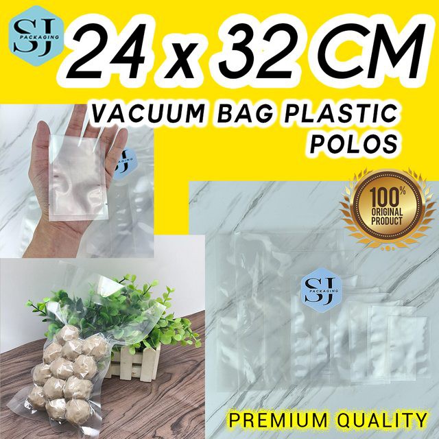 24x32 cm - Premium Vacuum Bag Plastic Plastik Sealer Polos Packaging