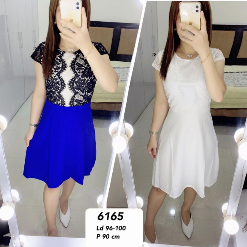 dress Wedges import Kombi brokat 6165