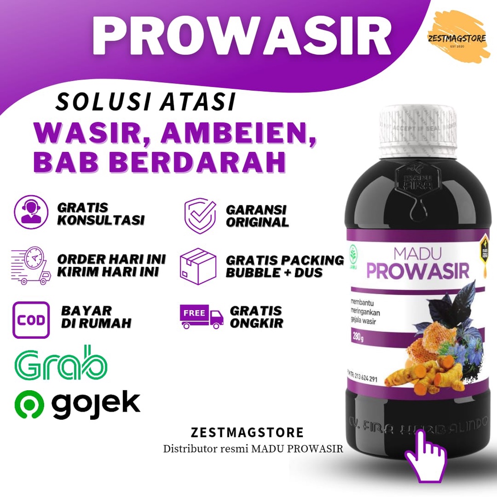 MADU PROWASIR PRO WASIR OBAT WASIR AMBEIEN PALING AMPUH HERBAL BAB BERDARAH ATASI BENJOLAN ANUS