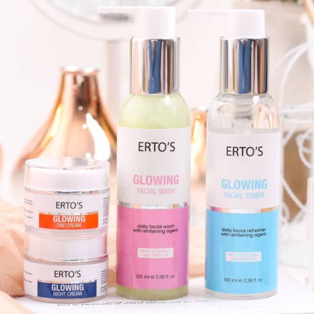 ertos glowing series paket wajah ertos