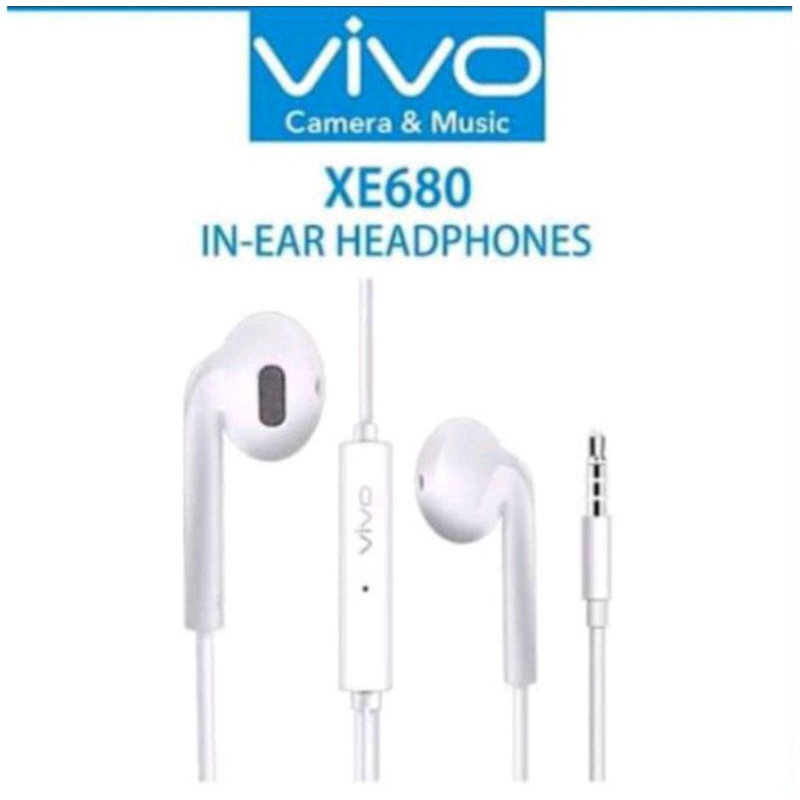 HEADSET HEADPHONE ORIGINAL VIVO XE680+PACKING.