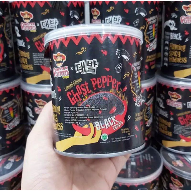 

MISTER POTATO GHOST PEPPER BLACK CRISPS 45GR