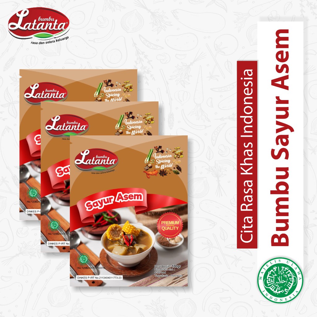 

BUMBU Sayur Asem Non MSG 3 pack [1 PACK ISI @100 Gram]