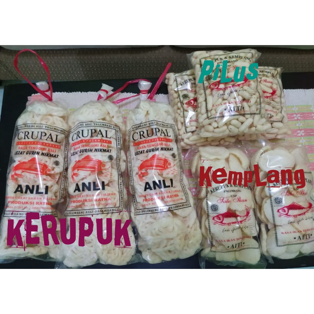 

KERUPUK, KEMPLANG, PILUS IKAN PALEMBANG