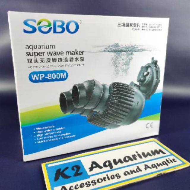 SOBO WP 800m wave maker sobo 800m double fan gelombang ombak kolam arus wavemaker