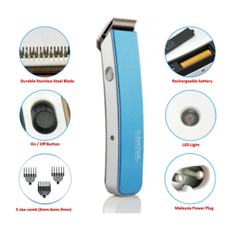 SHINE STAR - [BISA COD] Nova Alat Cukur Rambut Elektrik - Nova Hair Clipper NS-216 / NS 216 Alat Cukur Rambut Kumis Jenggot Listrik 1 Set