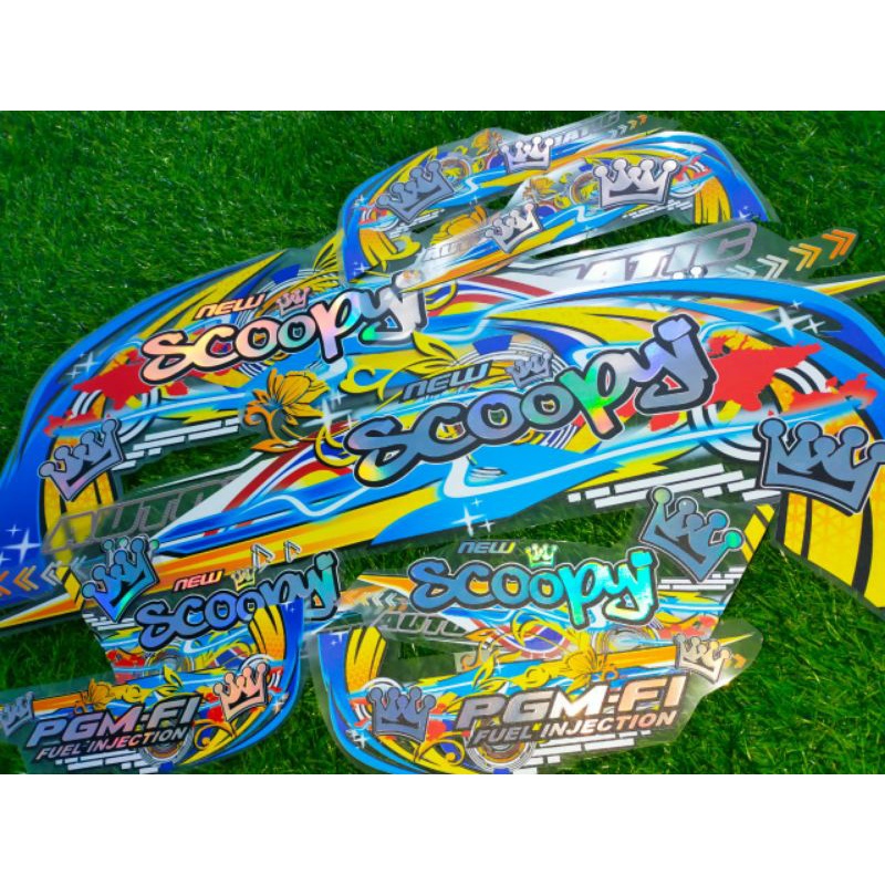 striping transparan hologram scoopy new 2018/2019 costum king