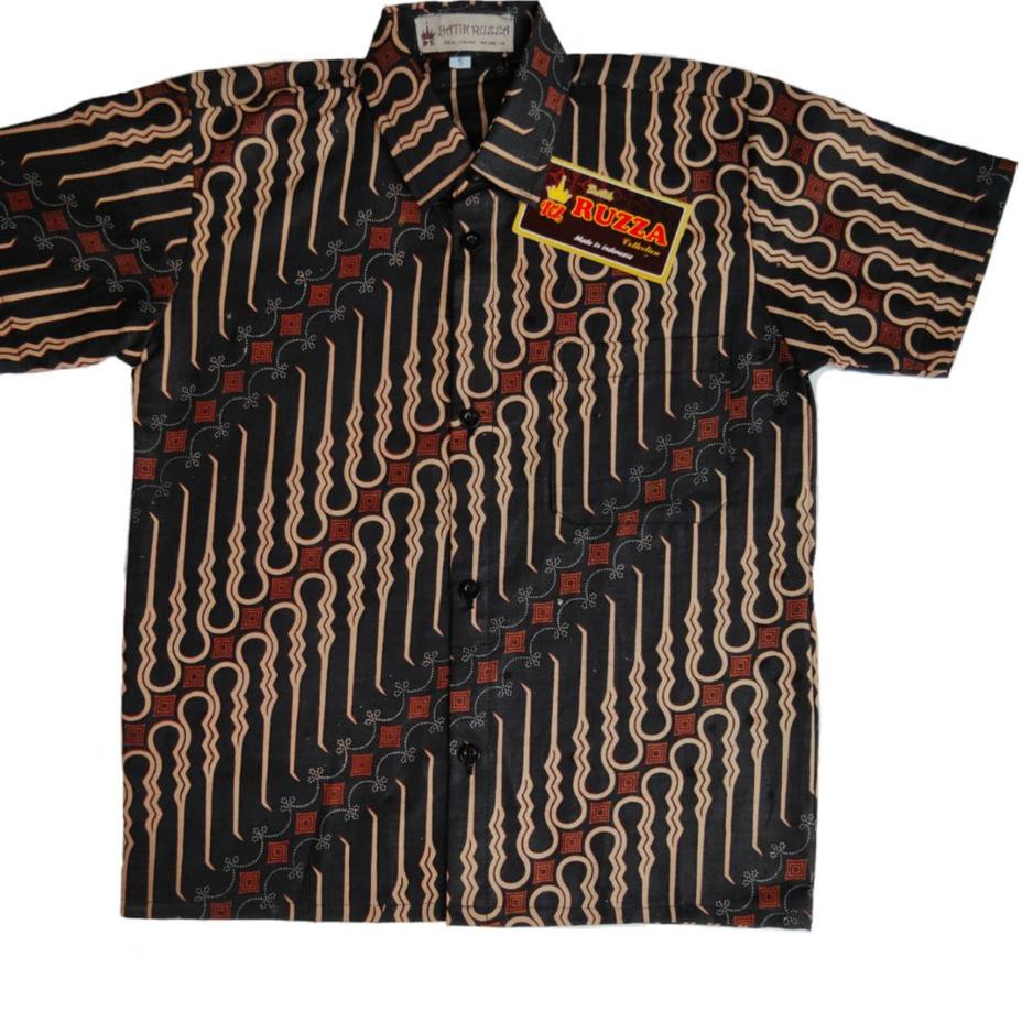 ►restockmod◄ y-320 RUZZA Batik Anak Cowok Motif MERAK Cream Coklat Baju Cappucino Mocca Modern Kemej