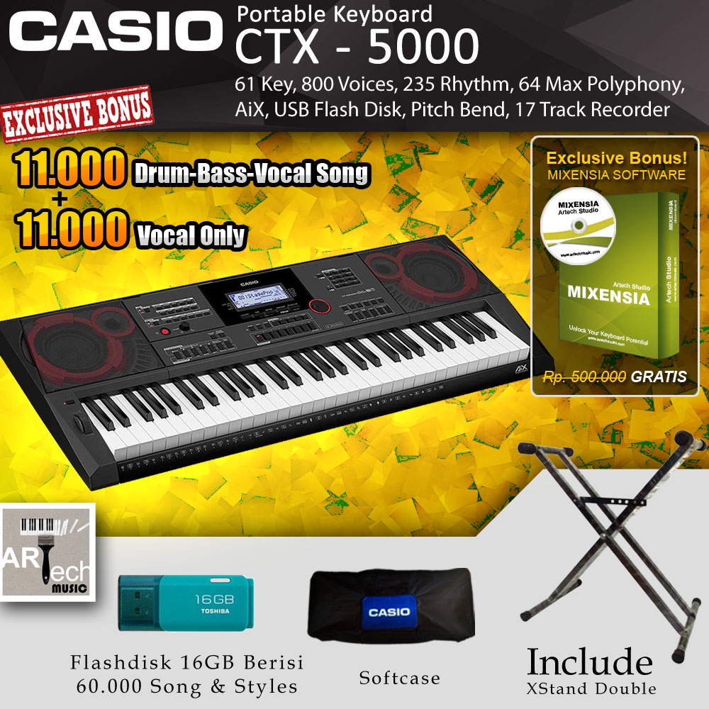 Jual Keyboard Casio CTX5000 + Stand / CTX5000 / CTX5000 (diatas psr
