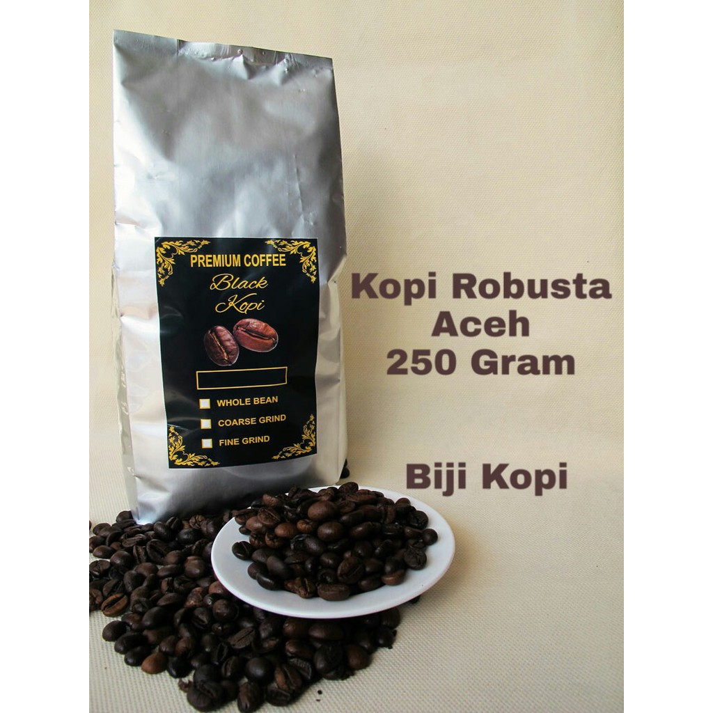 

KOPI ROBUSTA ACEH 250 Gram - KOPI ACEH ULEE KAREENG - BIJI KOPI