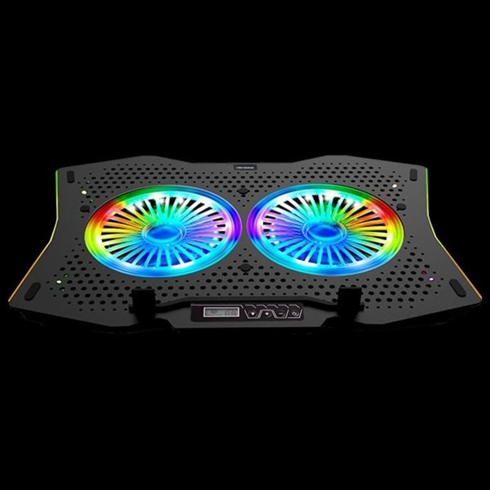 Nyk X-6 Coolingpad notebook Gaming Thunderstorm rgb 2 Super Big fan Cooler pad